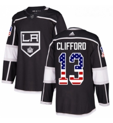 Youth Adidas Los Angeles Kings 13 Kyle Clifford Authentic Black USA Flag Fashion NHL Jersey Youth Adidas Los Angeles Kings 13 Kyle Clifford Authentic Black USA Flag Fashion NHL Jersey