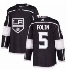 Youth Adidas Los Angeles Kings 5 Christian Folin Authentic Black Home NHL Jersey Youth Adidas Los Angeles Kings 5 Christian Folin Authentic Black Home NHL Jersey