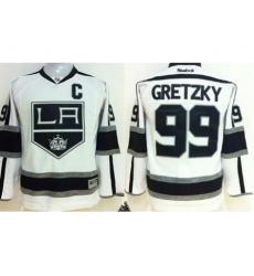 Youth Los Angeles Kings 99 Wayne Gretzky White Road Stitched NHL Jersey Youth Los Angeles Kings 99 Wayne Gretzky White Road Stitched NHL Jersey