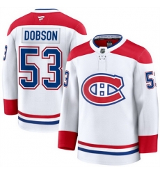 Men Montreal Canadiens 53 Noah Dobson White 2024 25 Stitched Jersey