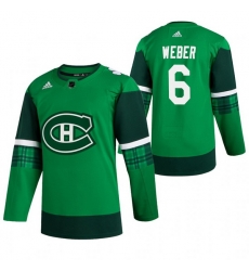 Men Montreal Canadiens 6 Shea Weber Green 2020 Adidas Jersey Men Montreal Canadiens 6 Shea Weber Green 2020 Adidas Jersey
