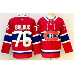 Men Montreal Canadiens 76 Zack Bolduc Red 2024 25 Stitched Jersey