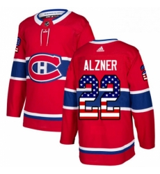 Mens Adidas Montreal Canadiens 22 Karl Alzner Authentic Red USA Flag Fashion NHL Jersey Mens Adidas Montreal Canadiens 22 Karl Alzner Authentic Red USA Flag Fashion NHL Jersey