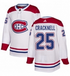 Mens Adidas Montreal Canadiens 25 Adam Cracknell Authentic White Away NHL Jersey Mens Adidas Montreal Canadiens 25 Adam Cracknell Authentic White Away NHL Jersey