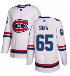 Youth Adidas Montreal Canadiens 65 Andrew Shaw Authentic White 2017 100 Classic NHL Jersey 