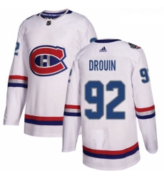 Youth Adidas Montreal Canadiens 92 Jonathan Drouin Authentic White 2017 100 Classic NHL Jersey Youth Adidas Montreal Canadiens 92 Jonathan Drouin Authentic White 2017 100 Classic NHL Jersey