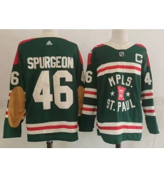 Men Minnesota Wild 46 Jared Spurgeon Green 2022 Winter Classic Adidas Stitched NHL Jersey Men Minnesota Wild 46 Jared Spurgeon Green 2022 Winter Classic Adidas Stitched NHL Jersey