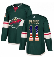 Mens Adidas Minnesota Wild 11 Zach Parise Authentic Green USA Flag Fashion NHL Jersey Mens Adidas Minnesota Wild 11 Zach Parise Authentic Green USA Flag Fashion NHL Jersey