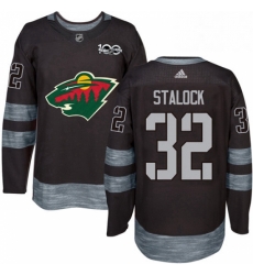 Mens Adidas Minnesota Wild 32 Alex Stalock Premier Black 1917 2017 100th Anniversary NHL Jersey Mens Adidas Minnesota Wild 32 Alex Stalock Premier Black 1917 2017 100th Anniversary NHL Jersey