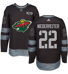 Wild #22 Nino Niederreiter Black 1917 2017 100th Anniversary Stitched NHL Jersey Wild #22 Nino Niederreiter Black 1917 2017 100th Anniversary Stitched NHL Jersey