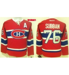 Women Montreal Canadiens #76 P K Subban Red Home Stitched NHL Jersey1 Women Montreal Canadiens #76 P K Subban Red Home Stitched NHL Jersey1