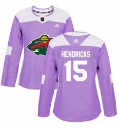 Womens Adidas Minnesota Wild 15 Matt Hendricks Authentic Purple Fights Cancer Practice NHL Jersey Womens Adidas Minnesota Wild 15 Matt Hendricks Authentic Purple Fights Cancer Practice NHL Jersey