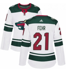Womens Adidas Minnesota Wild 21 Eric Fehr Authentic White Away NHL Jersey Womens Adidas Minnesota Wild 21 Eric Fehr Authentic White Away NHL Jersey