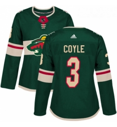 Womens Adidas Minnesota Wild 3 Charlie Coyle Authentic Green Home NHL Jersey Womens Adidas Minnesota Wild 3 Charlie Coyle Authentic Green Home NHL Jersey