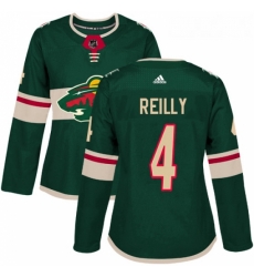 Womens Adidas Minnesota Wild 4 Mike Reilly Premier Green Home NHL Jersey Womens Adidas Minnesota Wild 4 Mike Reilly Premier Green Home NHL Jersey
