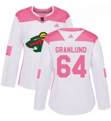 Womens Adidas Minnesota Wild 64 Mikael Granlund Authentic WhitePink Fashion NHL Jersey Womens Adidas Minnesota Wild 64 Mikael Granlund Authentic WhitePink Fashion NHL Jersey