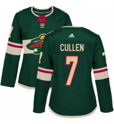 Womens Adidas Minnesota Wild 7 Matt Cullen Authentic Green Home NHL Jersey Womens Adidas Minnesota Wild 7 Matt Cullen Authentic Green Home NHL Jersey