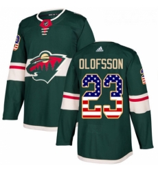 Youth Adidas Minnesota Wild 23 Gustav Olofsson Authentic Green USA Flag Fashion NHL Jersey Youth Adidas Minnesota Wild 23 Gustav Olofsson Authentic Green USA Flag Fashion NHL Jersey