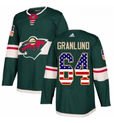 Youth Adidas Minnesota Wild 64 Mikael Granlund Authentic Green USA Flag Fashion NHL Jersey Youth Adidas Minnesota Wild 64 Mikael Granlund Authentic Green USA Flag Fashion NHL Jersey