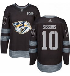 Mens Adidas Nashville Predators 10 Colton Sissons Authentic Black 1917 2017 100th Anniversary NHL Jersey Mens Adidas Nashville Predators 10 Colton Sissons Authentic Black 1917 2017 100th Anniversary NHL Jersey