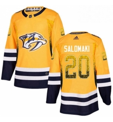 Mens Adidas Nashville Predators 20 Miikka Salomaki Authentic Gold Drift Fashion NHL Jersey Mens Adidas Nashville Predators 20 Miikka Salomaki Authentic Gold Drift Fashion NHL Jersey