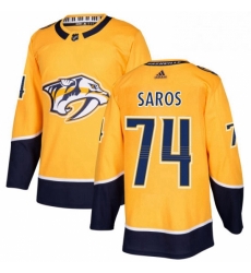 Mens Adidas Nashville Predators 74 Juuse Saros Premier Gold Home NHL Jersey Mens Adidas Nashville Predators 74 Juuse Saros Premier Gold Home NHL Jersey