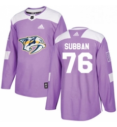 Mens Adidas Nashville Predators 76 PK Subban Authentic Purple Fights Cancer Practice NHL Jersey Mens Adidas Nashville Predators 76 PK Subban Authentic Purple Fights Cancer Practice NHL Jersey