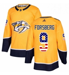 Mens Adidas Nashville Predators 9 Filip Forsberg Authentic Gold USA Flag FashionNHL Jersey Mens Adidas Nashville Predators 9 Filip Forsberg Authentic Gold USA Flag FashionNHL Jersey