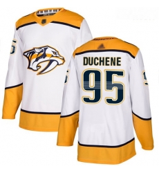Predators #95 Matt Duchene White Road Authentic Stitched Hockey Jersey Predators #95 Matt Duchene White Road Authentic Stitched Hockey Jersey