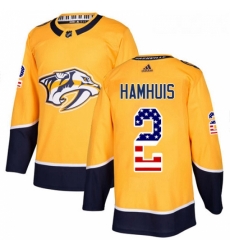 Youth Adidas Nashville Predators 2 Dan Hamhuis Authentic Gold USA Flag Fashion NHL Jersey Youth Adidas Nashville Predators 2 Dan Hamhuis Authentic Gold USA Flag Fashion NHL Jersey