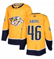 Youth Adidas Nashville Predators 46 Pontus Aberg Authentic Gold Home NHL Jersey Youth Adidas Nashville Predators 46 Pontus Aberg Authentic Gold Home NHL Jersey