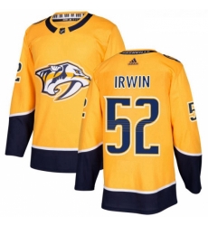 Youth Adidas Nashville Predators 52 Matt Irwin Authentic Gold Home NHL Jersey Youth Adidas Nashville Predators 52 Matt Irwin Authentic Gold Home NHL Jersey