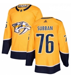 Youth Adidas Nashville Predators 76 PK Subban Authentic Gold Home NHL Jersey Youth Adidas Nashville Predators 76 PK Subban Authentic Gold Home NHL Jersey
