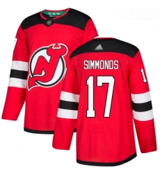Devils #17 Wayne Simmonds Red Home Authentic Stitched Hockey Jersey Devils #17 Wayne Simmonds Red Home Authentic Stitched Hockey Jersey