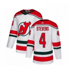 Mens Adidas New Jersey Devils 4 Scott Stevens Premier White Alternate NHL Jersey Mens Adidas New Jersey Devils 4 Scott Stevens Premier White Alternate NHL Jersey