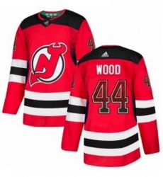Mens Adidas New Jersey Devils 44 Miles Wood Authentic Red Drift Fashion NHL Jersey Mens Adidas New Jersey Devils 44 Miles Wood Authentic Red Drift Fashion NHL Jersey