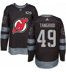 Mens Adidas New Jersey Devils 49 Eric Tangradi Authentic Black 1917 2017 100th Anniversary NHL Jersey Mens Adidas New Jersey Devils 49 Eric Tangradi Authentic Black 1917 2017 100th Anniversary NHL Jersey