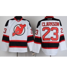 New Jersey Devils 23 David Clarkson White Hockey NHL Jerseys New Jersey Devils 23 David Clarkson White Hockey NHL Jerseys