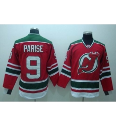 New Jersey Devils #9 Parise Red GREEN 3RD Hockey Jersey New Jersey Devils #9 Parise Red GREEN 3RD Hockey Jersey