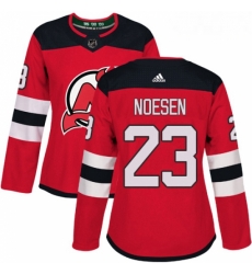 Womens Adidas New Jersey Devils 23 Stefan Noesen Authentic Red Home NHL Jersey Womens Adidas New Jersey Devils 23 Stefan Noesen Authentic Red Home NHL Jersey