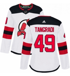 Womens Adidas New Jersey Devils 49 Eric Tangradi Authentic White Away NHL Jersey Womens Adidas New Jersey Devils 49 Eric Tangradi Authentic White Away NHL Jersey