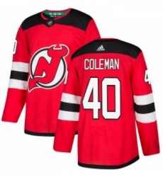 Youth Adidas New Jersey Devils 40 Blake Coleman Authentic Red Home NHL Jersey Youth Adidas New Jersey Devils 40 Blake Coleman Authentic Red Home NHL Jersey