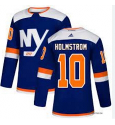 Men New York Islanders #10 Simon Holmstrom Alternate Blue Stitched Jersey