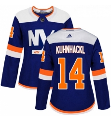 Womens Adidas New York Islanders 14 Tom Kuhnhackl Premier Blue Alternate NHL Jersey Womens Adidas New York Islanders 14 Tom Kuhnhackl Premier Blue Alternate NHL Jersey