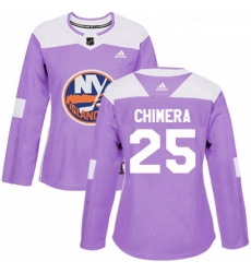 Womens Adidas New York Islanders 25 Jason Chimera Authentic Purple Fights Cancer Practice NHL Jersey Womens Adidas New York Islanders 25 Jason Chimera Authentic Purple Fights Cancer Practice NHL Jersey