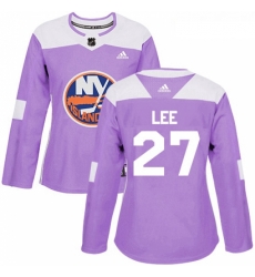 Womens Adidas New York Islanders 27 Anders Lee Authentic Purple Fights Cancer Practice NHL Jersey Womens Adidas New York Islanders 27 Anders Lee Authentic Purple Fights Cancer Practice NHL Jersey