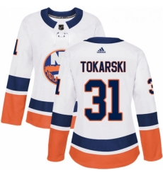Womens Adidas New York Islanders 31 Dustin Tokarski Authentic White Away NHL Jersey Womens Adidas New York Islanders 31 Dustin Tokarski Authentic White Away NHL Jersey