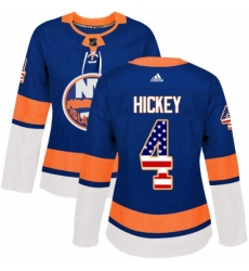 Womens Adidas New York Islanders 4 Thomas Hickey Authentic Royal Blue USA Flag Fashion NHL Jersey Womens Adidas New York Islanders 4 Thomas Hickey Authentic Royal Blue USA Flag Fashion NHL Jersey
