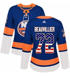 Womens Adidas New York Islanders 72 Anthony Beauvillier Authentic Royal Blue USA Flag Fashion NHL Jersey Womens Adidas New York Islanders 72 Anthony Beauvillier Authentic Royal Blue USA Flag Fashion NHL Jersey