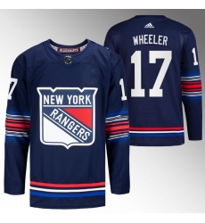 Men New York Rangers 17 Blake Wheeler Navy Stitched Jersey Men New York Rangers 17 Blake Wheeler Navy Stitched Jersey
